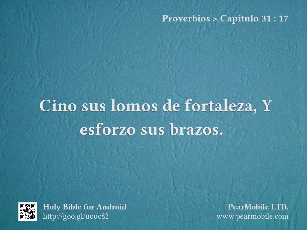 Proverbios, Capítulo 31:17